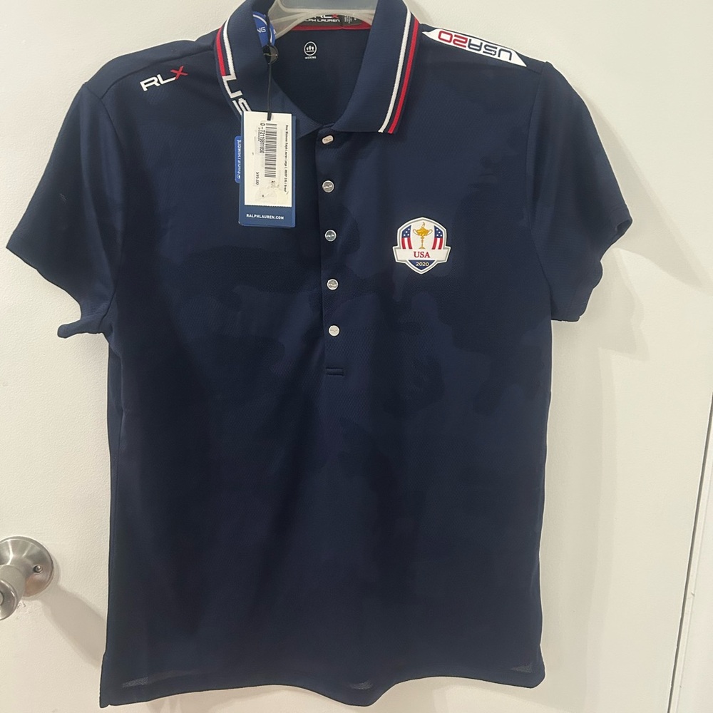 Ralph Lauren Navy Polo with Red and White Accents